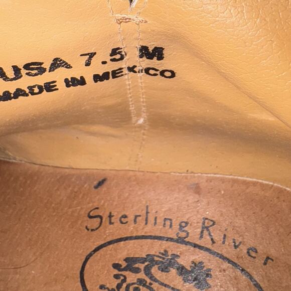 Sterling River Embroidered Toe Cowgirl Ankle Boots Taupe Women’s Size 7.5 M EUC - Picture 9 of 10